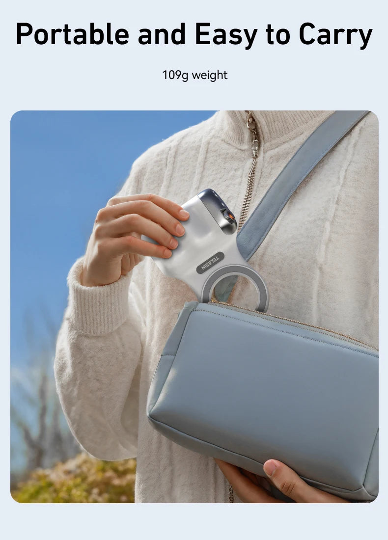 TELESIN Fun Shot Magnetic Grip Shooting Aid Remote Control Handle for iPhone13 14 15 16 Samsung S24 S25 Ultra Xiaomi Honor Phone